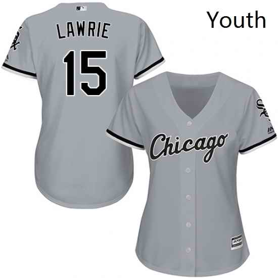 Youth Majestic Chicago White Sox 10 Yoan Moncada Replica Grey Road Cool Base MLB Jersey